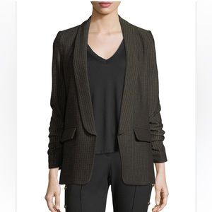 Veronica Beard Clay Open Front Shawl-Lapel Boyfriend Blazer